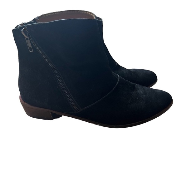 KELSI DAGGER Verla Nubuck Zip Ankle Booties in Classic Black Size 8.5 - Picture 1 of 6